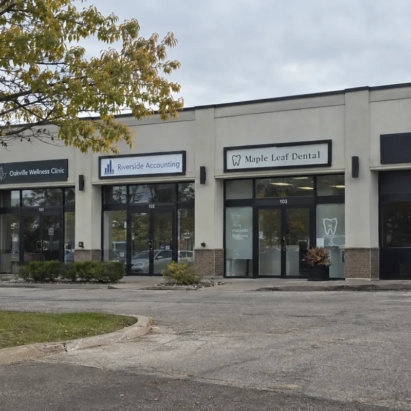 A quiet Oakville commercial building with an unused business suite captures the setting of a dormant corporation.